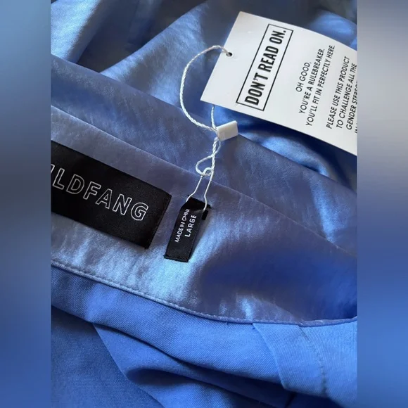 NWT Wildfang The Empower Satin Wrap Skirt - Picture 3 of 4